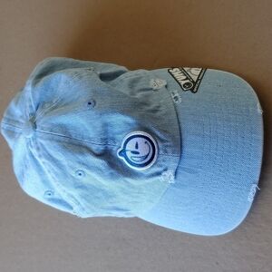 YUMS distressed lt blue denim baseball hat  Adjustable